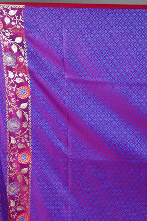 Purple Blended Mashru Silk Saree