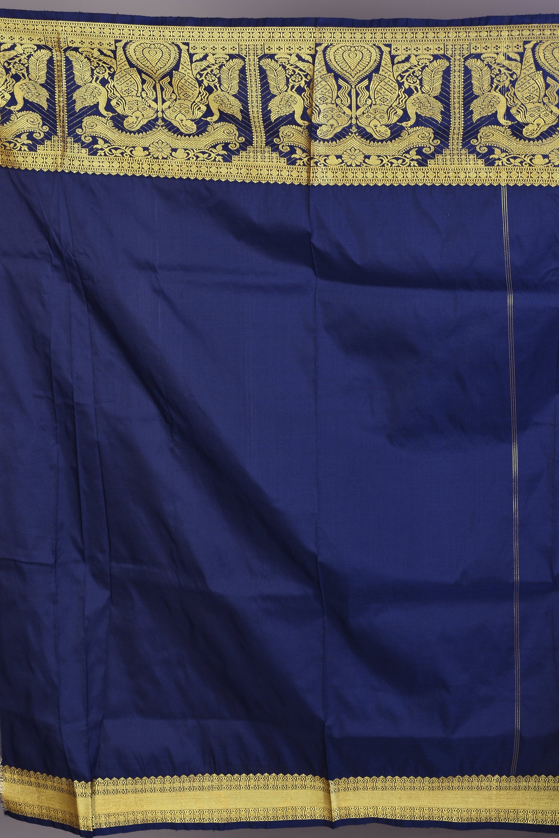 Pink Blended Kanjivaram Silk Saree with Blue Borders - Keya Seth Exclusive