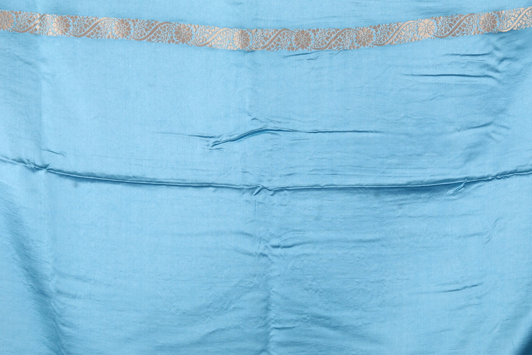 Blue Blended Satin Silk Saree - Keya Seth Exclusive