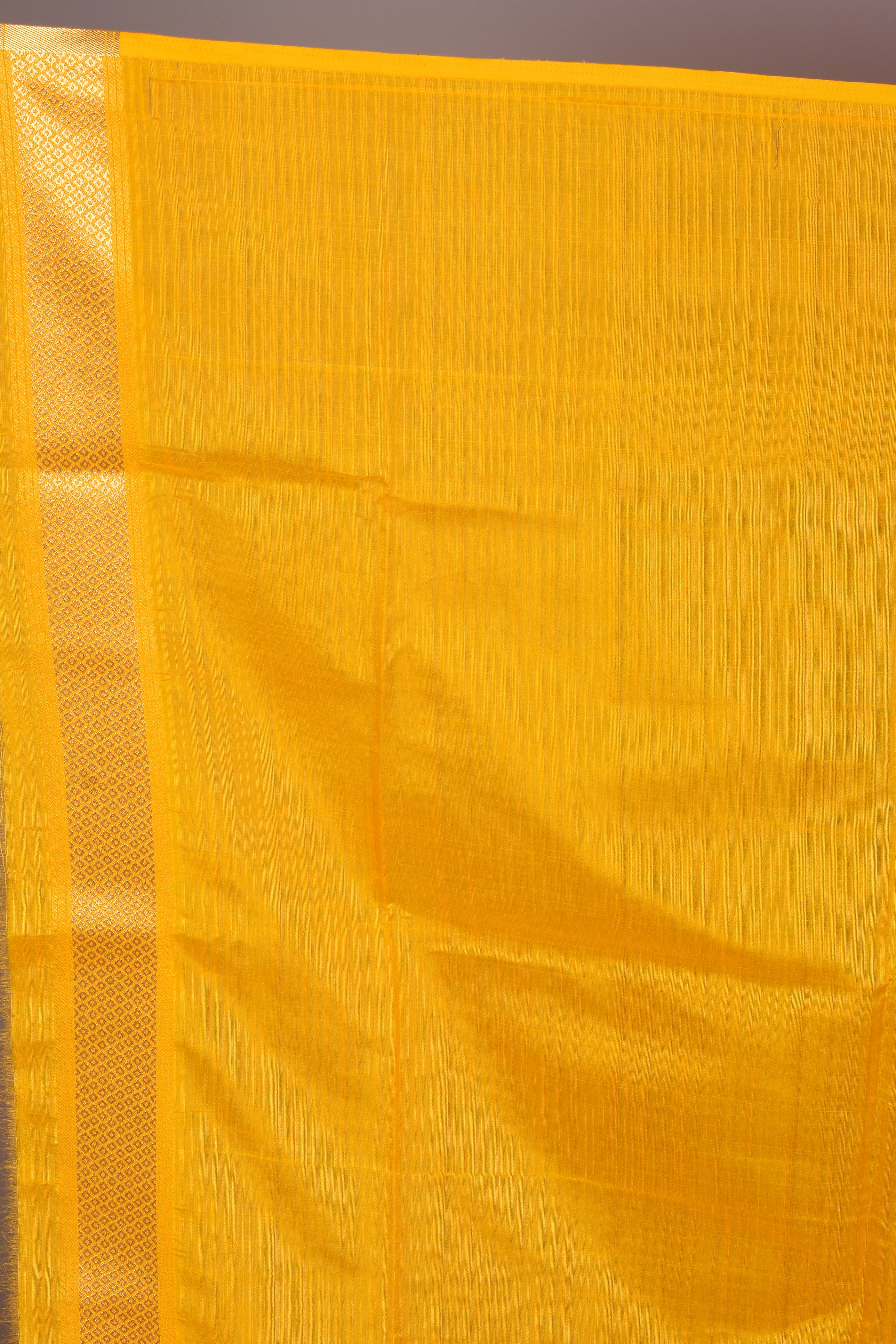 Red Single Katan Silk Saree with Yellow Borders - Keya Seth Exclusive