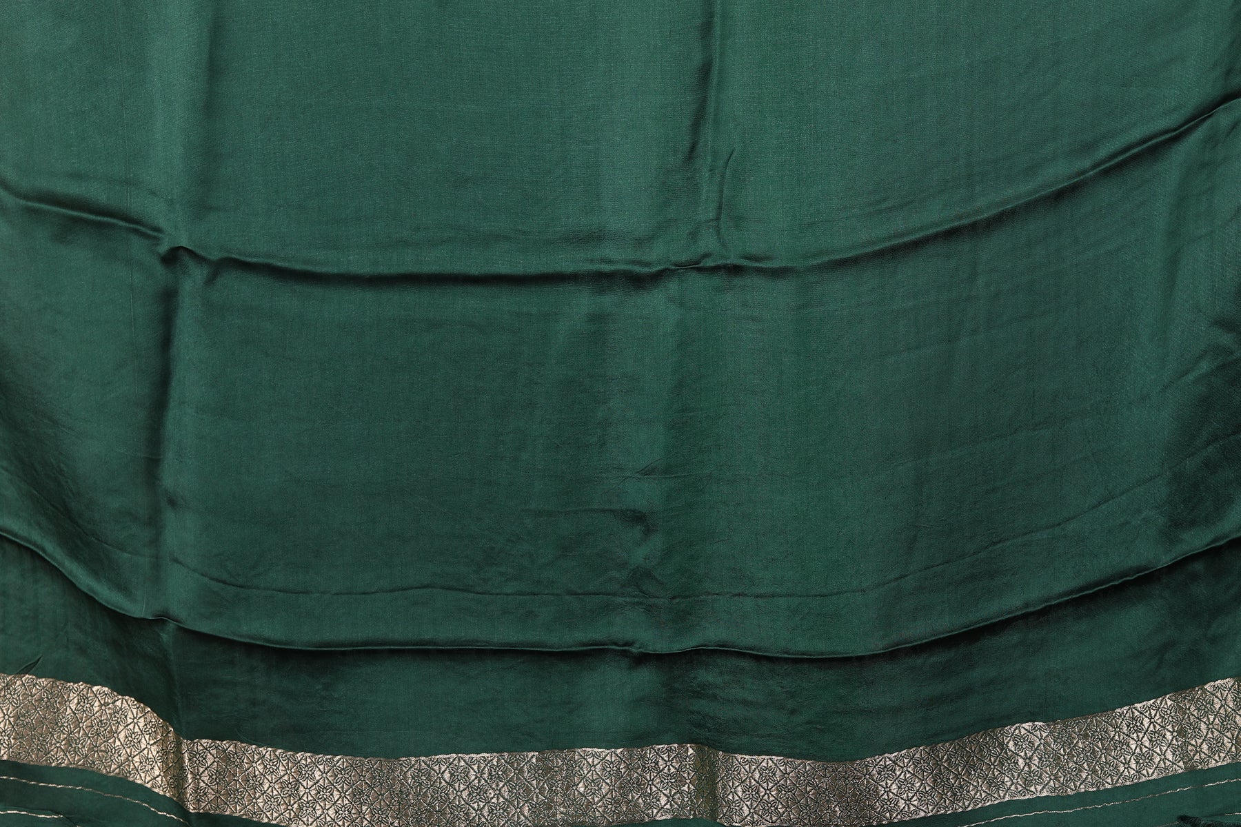 Bottle Green Blended Satin Silk Saree - Keya Seth Exclusive