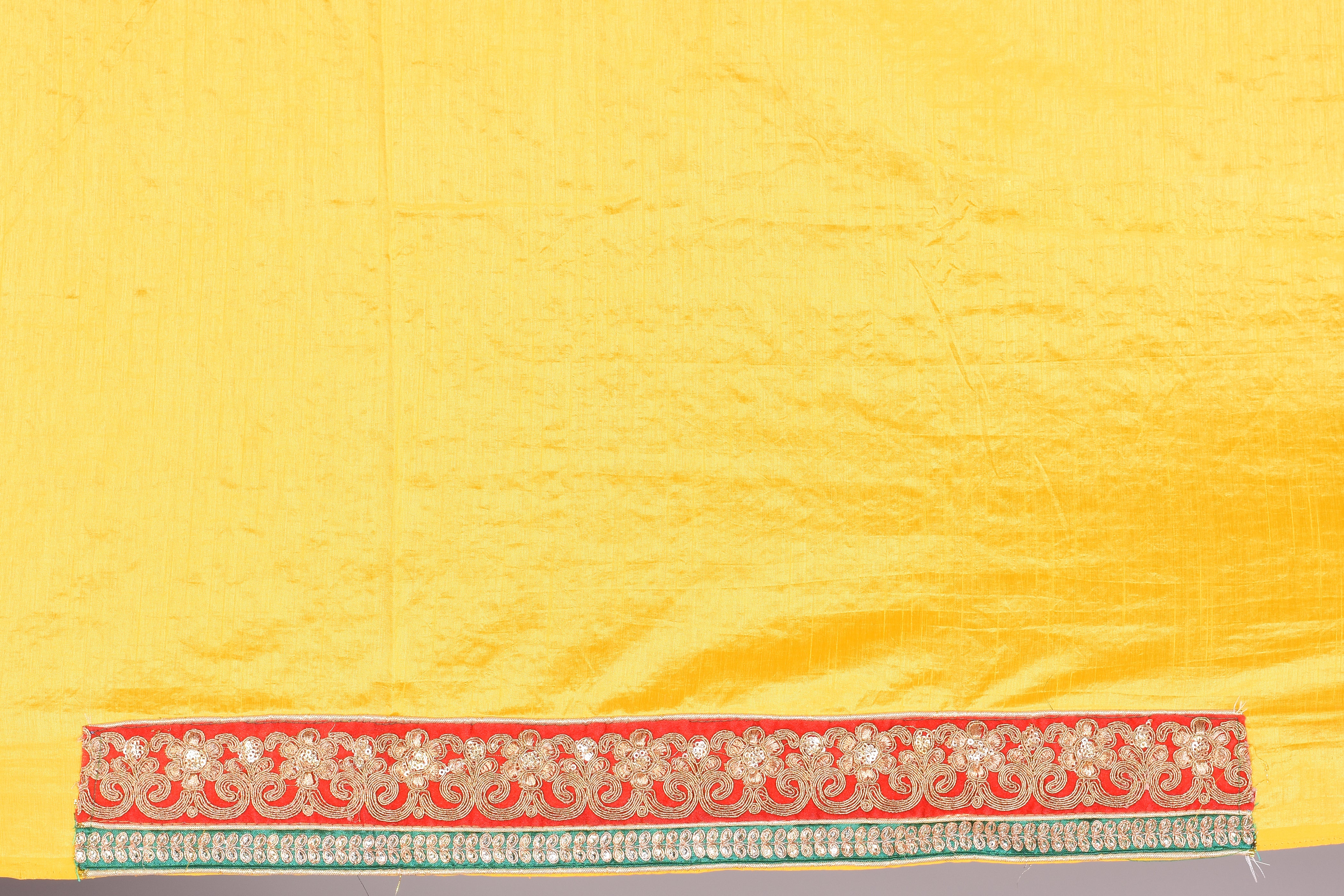 Fancy Yellow Silk Saree with Threadwork - Keya Seth Exclusive