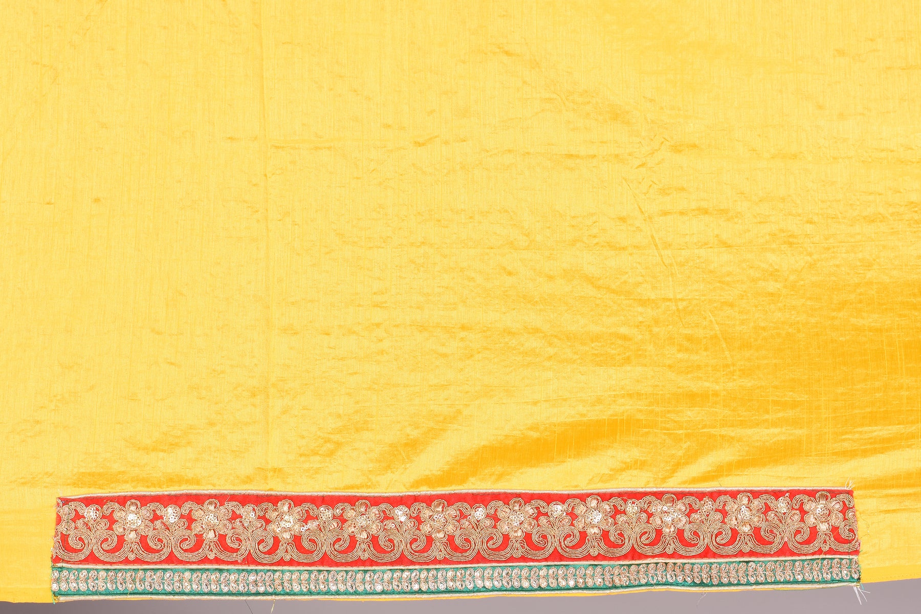 Fancy Yellow Silk Saree with Threadwork - Keya Seth Exclusive