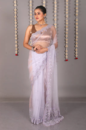 Lavender Pure Jimmy Choo Saree - Keya Seth Exclusive