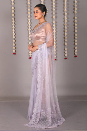 Lavender Pure Jimmy Choo Saree - Keya Seth Exclusive