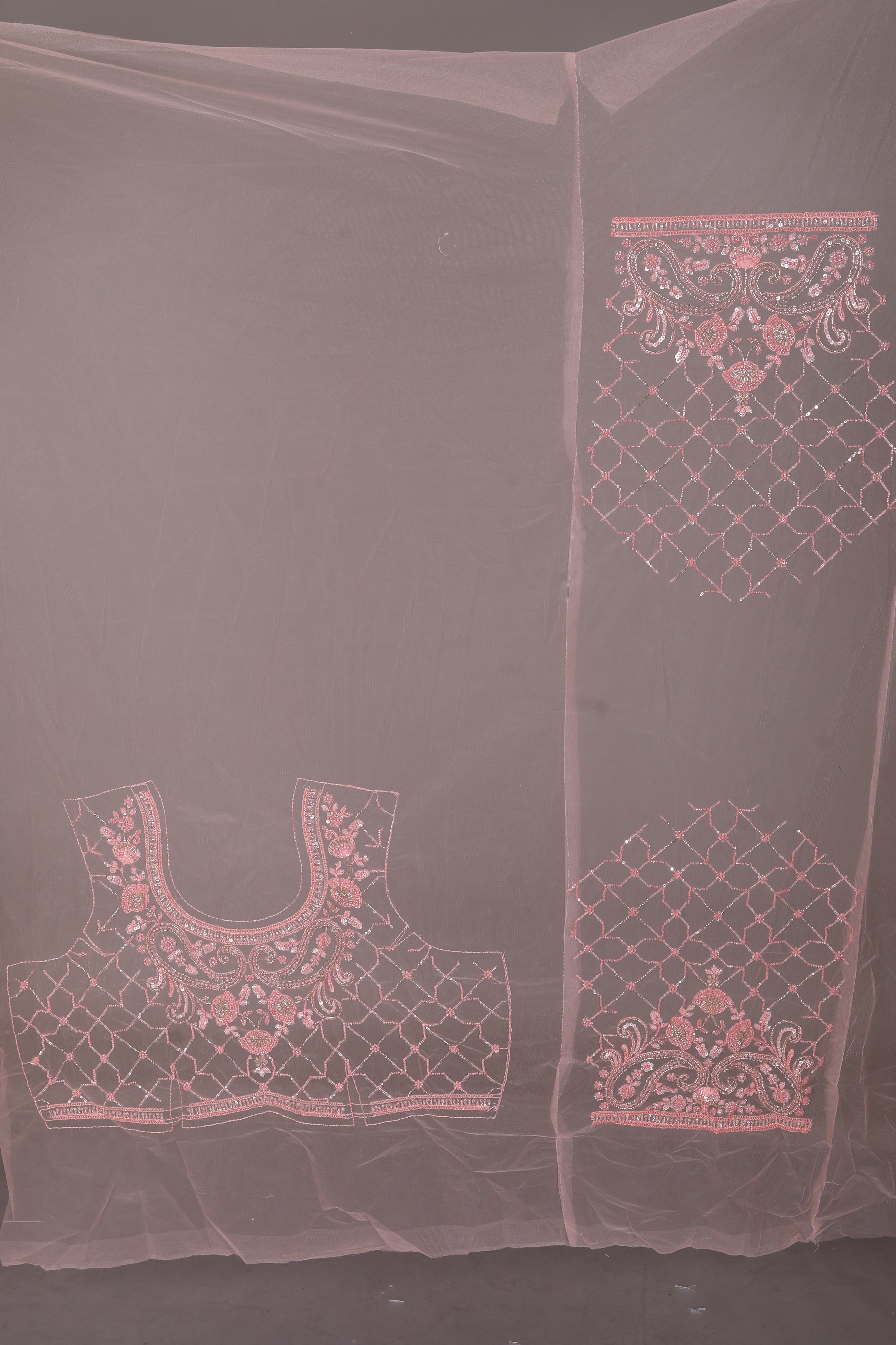 Peach Pure Jimmy Choo Saree - Keya Seth Exclusive