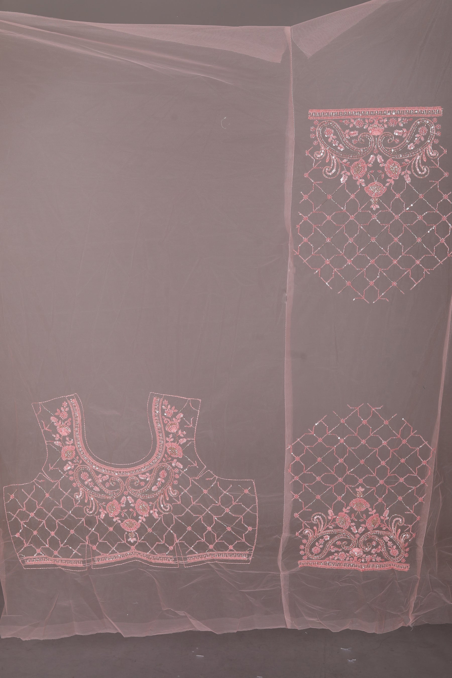 Peach Pure Jimmy Choo Saree - Keya Seth Exclusive
