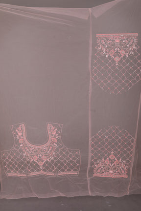 Peach Pure Jimmy Choo Saree - Keya Seth Exclusive