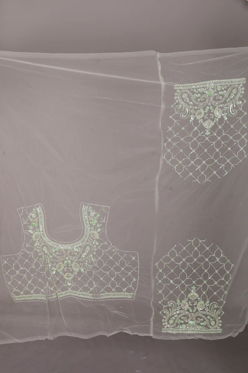 Green Pure Jimmy Choo Saree - Keya Seth Exclusive