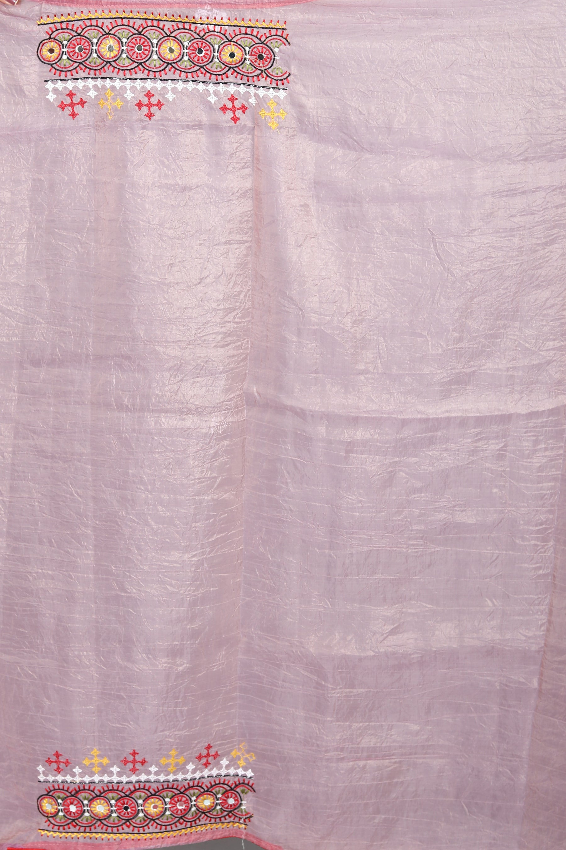 Light Purple Blended Silk Saree with Threadwork