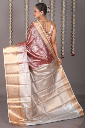 Pink Blended Tissue Kanjivaram Saree - Keya Seth Exclusive