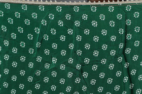 Designer Tie & Dye Green Dola Silk Saree