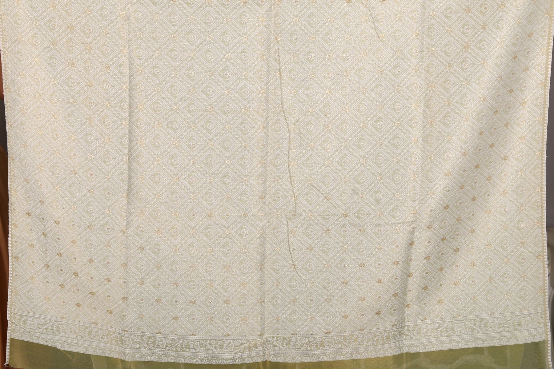 Green Blended Tissue Saree with Jalwork - Keya Seth Exclusive