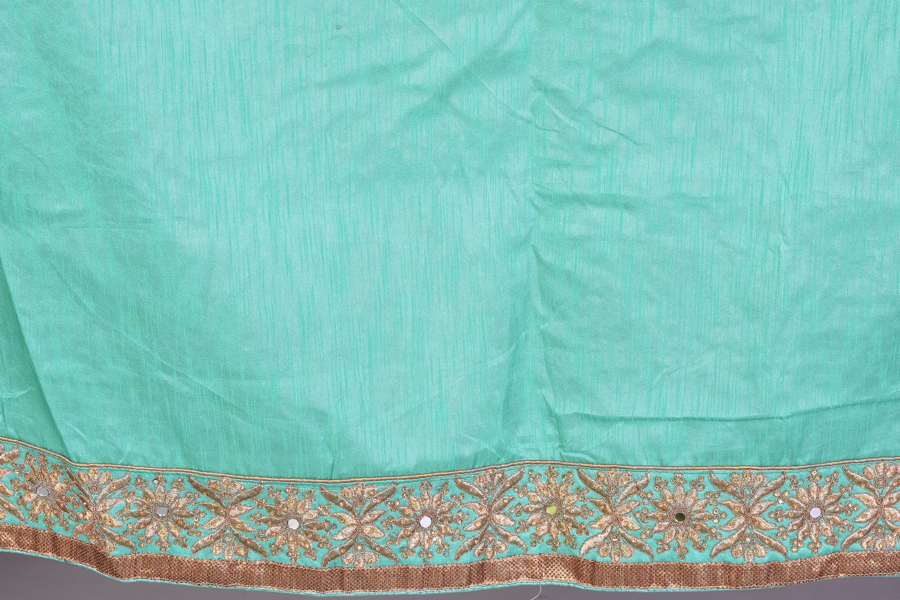 Pink Georgette Saree with Sea Green Borders - Keya Seth Exclusive