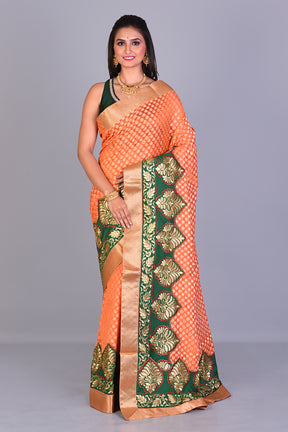 Fancy Orange Organza Saree - Keya Seth Exclusive