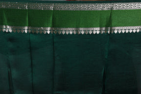 Bottle Green Pure Tissue Saree