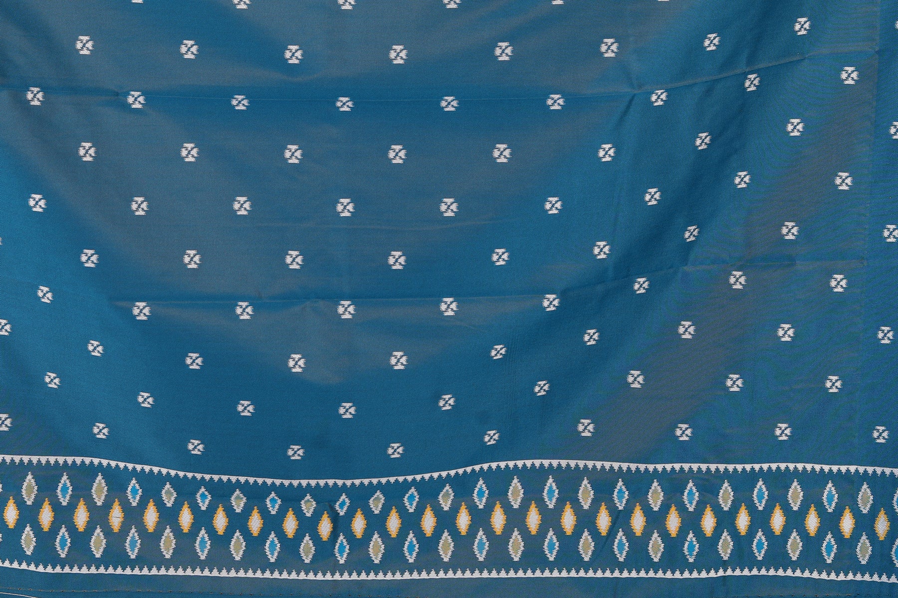Mustard Blended Ikkat Silk Saree - Keya Seth Exclusive