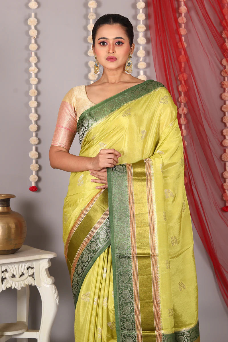 Green Blended Kanjivaram Silk Saree - Keya Seth Exclusive