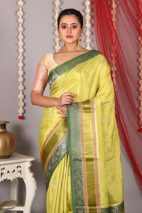Green Blended Kanjivaram Silk Saree - Keya Seth Exclusive