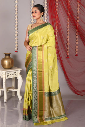 Green Blended Kanjivaram Silk Saree - Keya Seth Exclusive