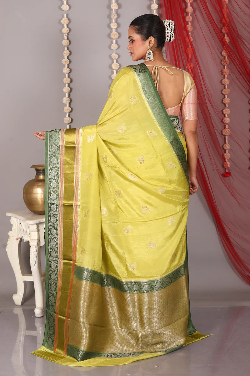 Green Blended Kanjivaram Silk Saree - Keya Seth Exclusive