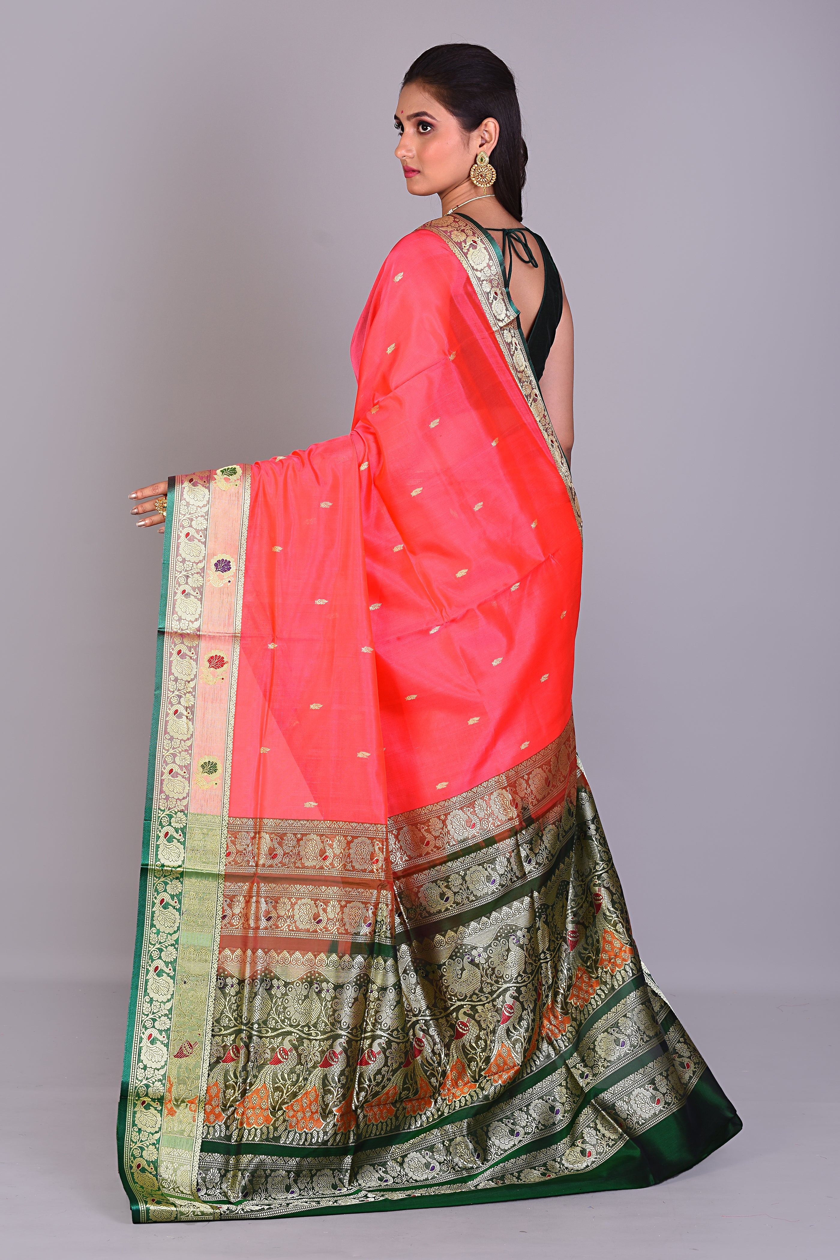 Pink Pattu Silk Saree with Blouse Piece - Keya Seth Exclusive