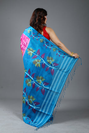 Pink Pure Tussar Saree