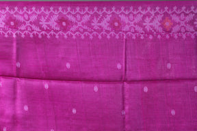 Magenta Pure Tussar Saree
