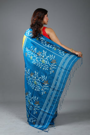 Yellow Pure Tussar Saree