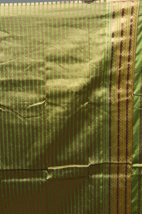 Parrot Green Blended Silk Saree