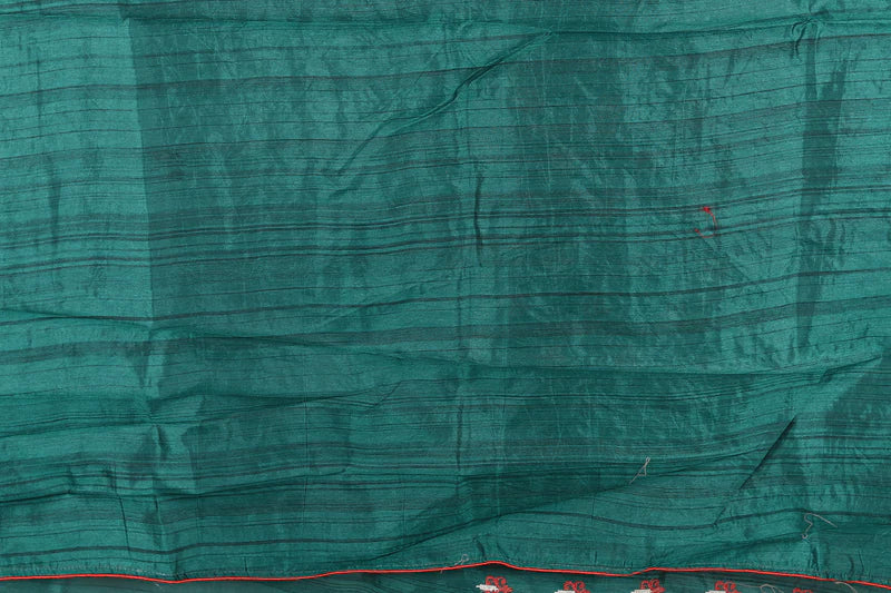 Bottle Green Blended Tussar Saree - Keya Seth Exclusive