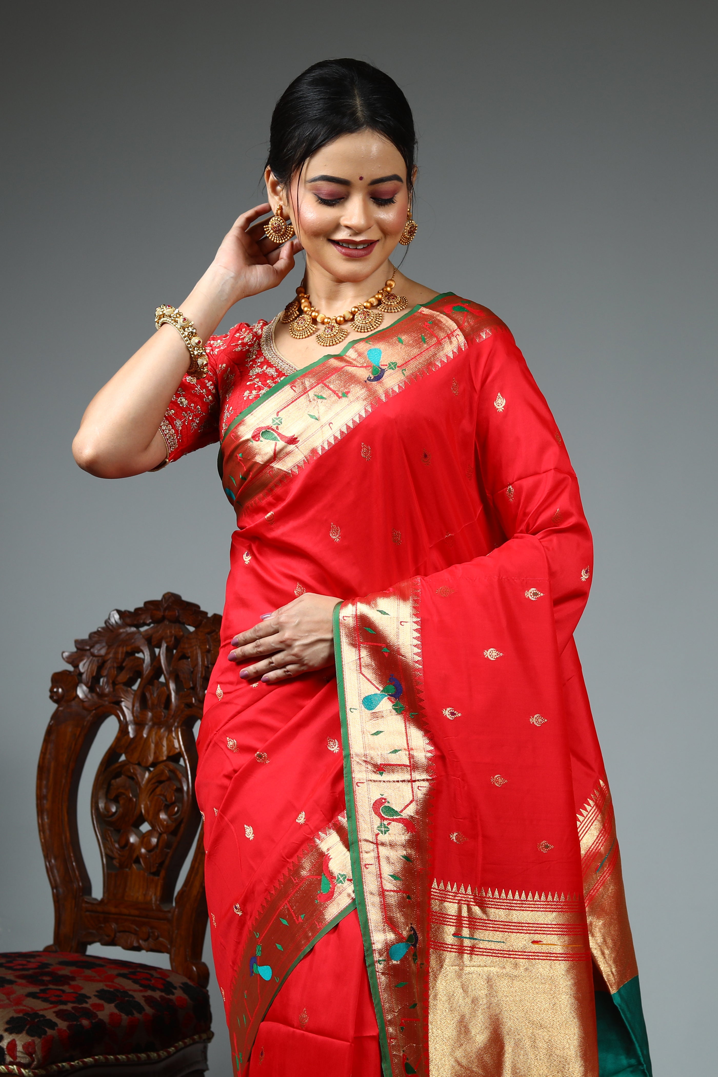 Pink Blended Paithani Silk Saree