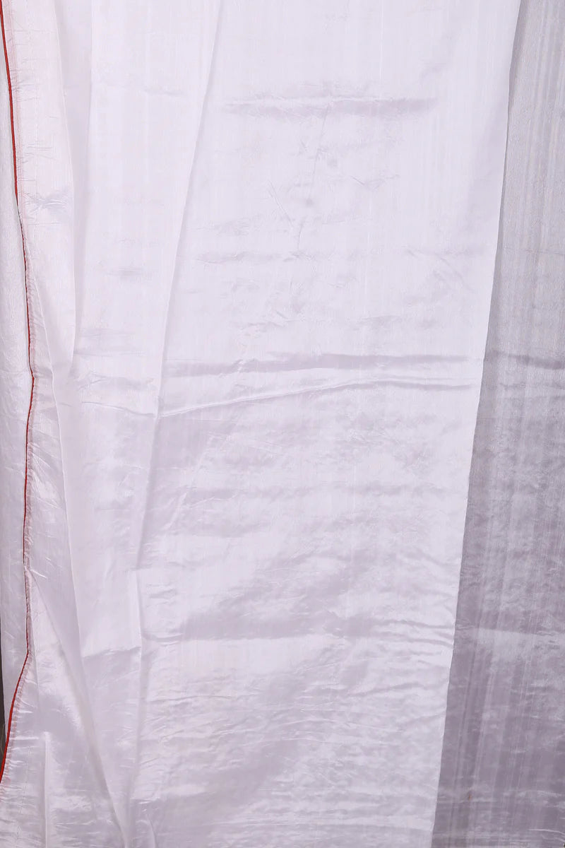White Blended Tussar Saree - Keya Seth Exclusive