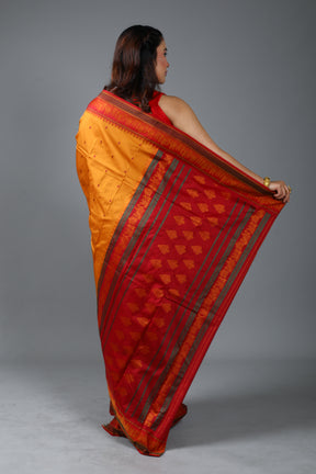 Yellow Blended Bomkai Saree