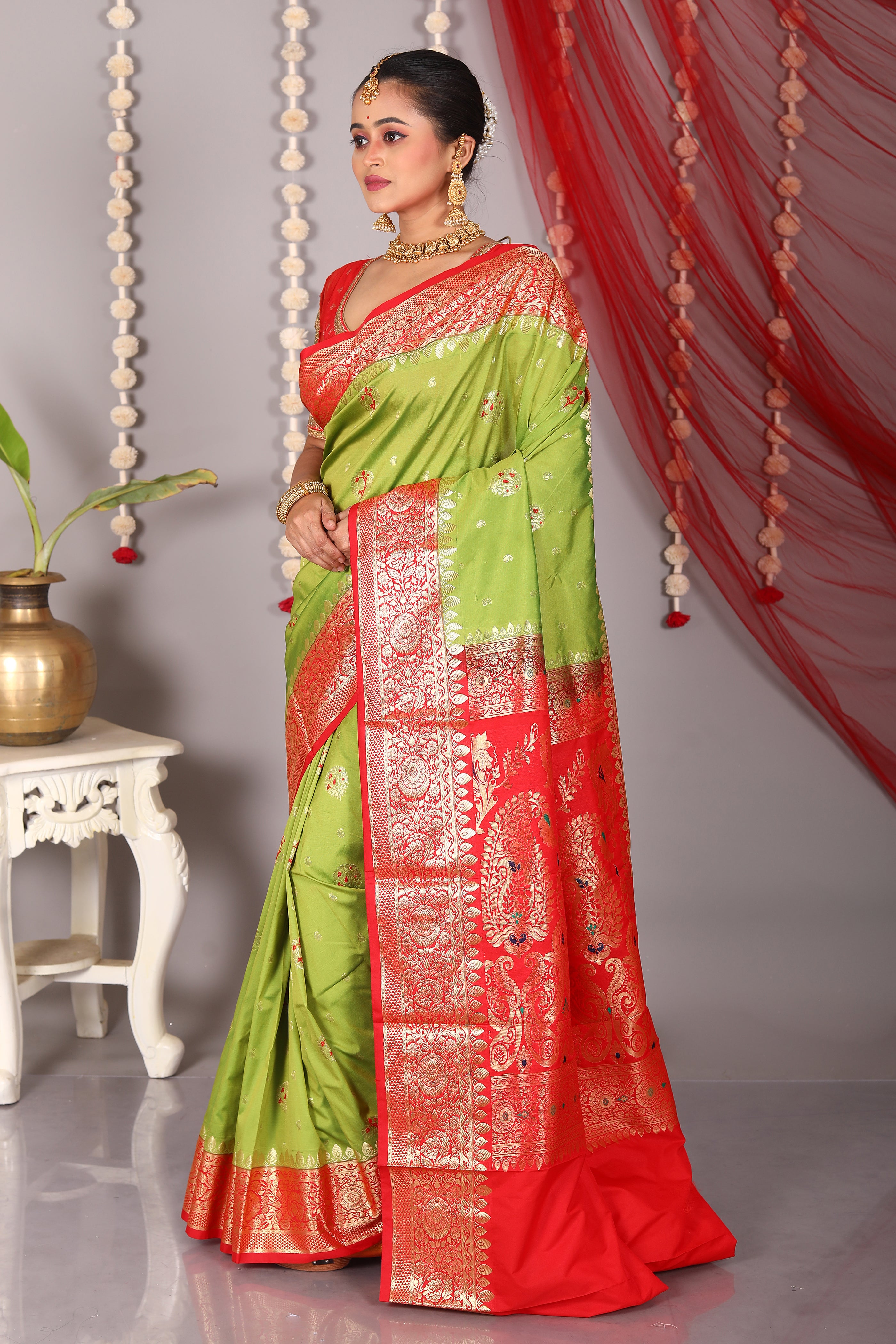 Green Blended Kanjivaram Saree - Keya Seth Exclusive