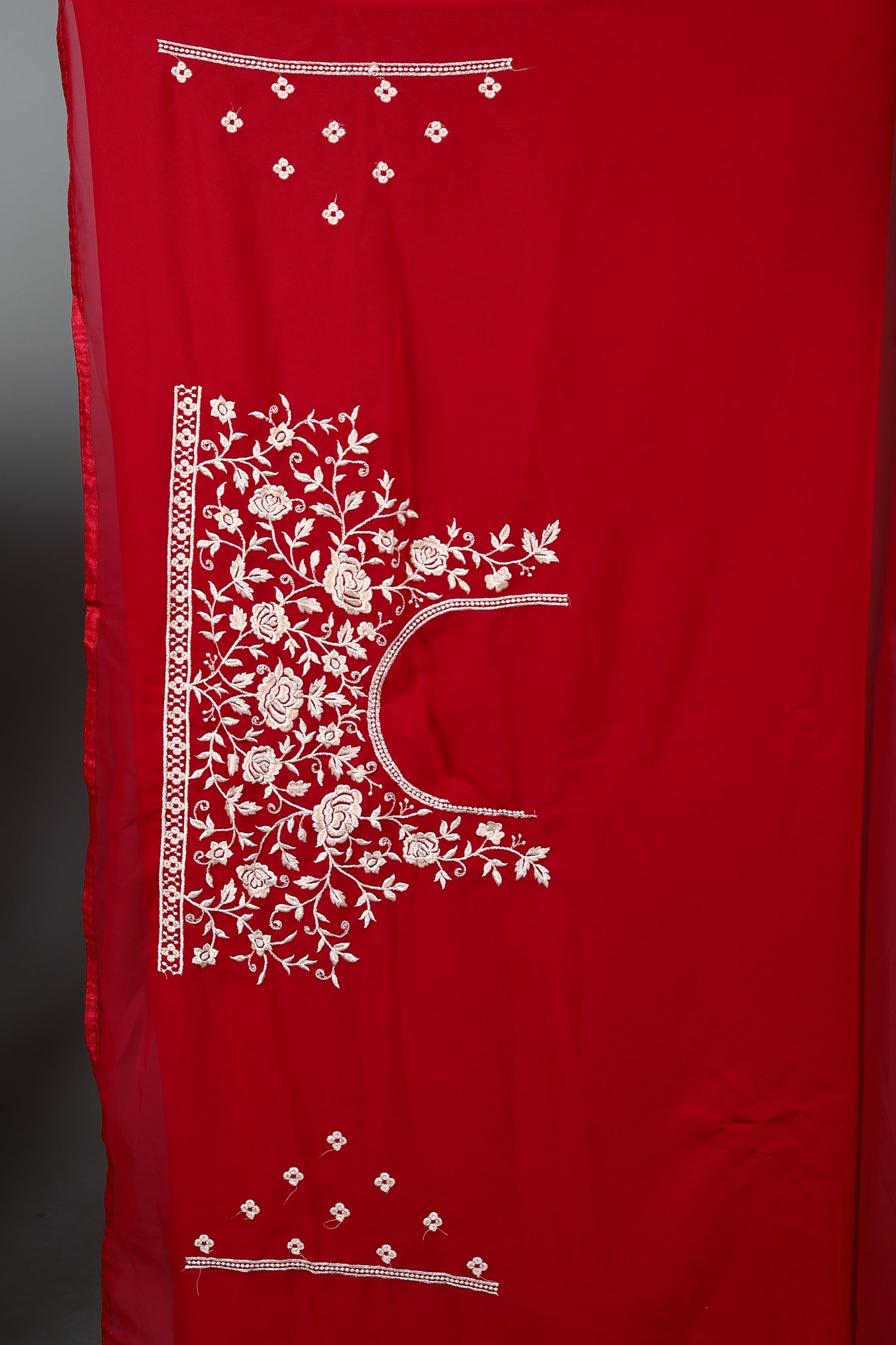 Maroon Blended Fancy Georgette Saree
