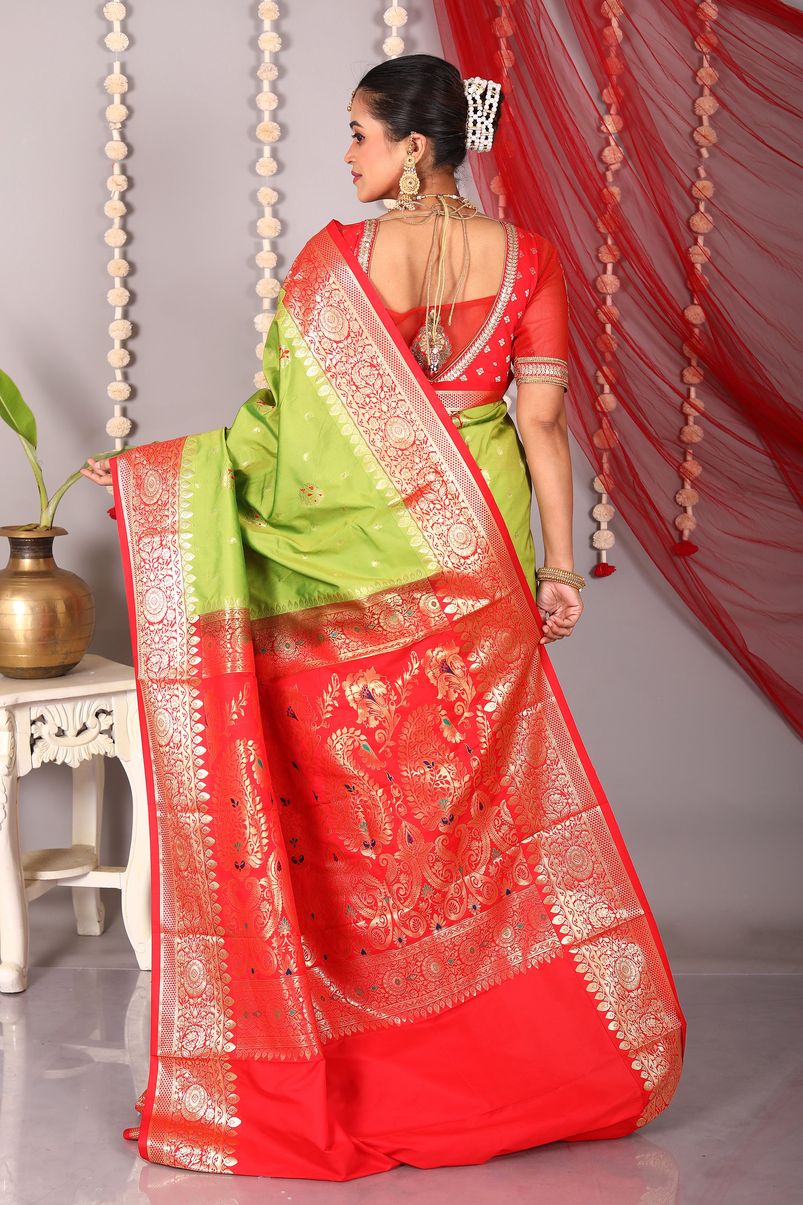 Green Blended Kanjivaram Saree - Keya Seth Exclusive