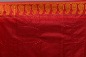 Blue Blended Silk Saree