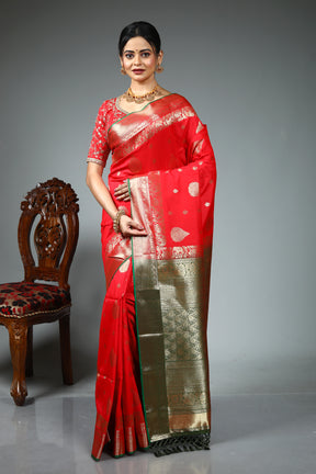 Pink Blended Silk Saree