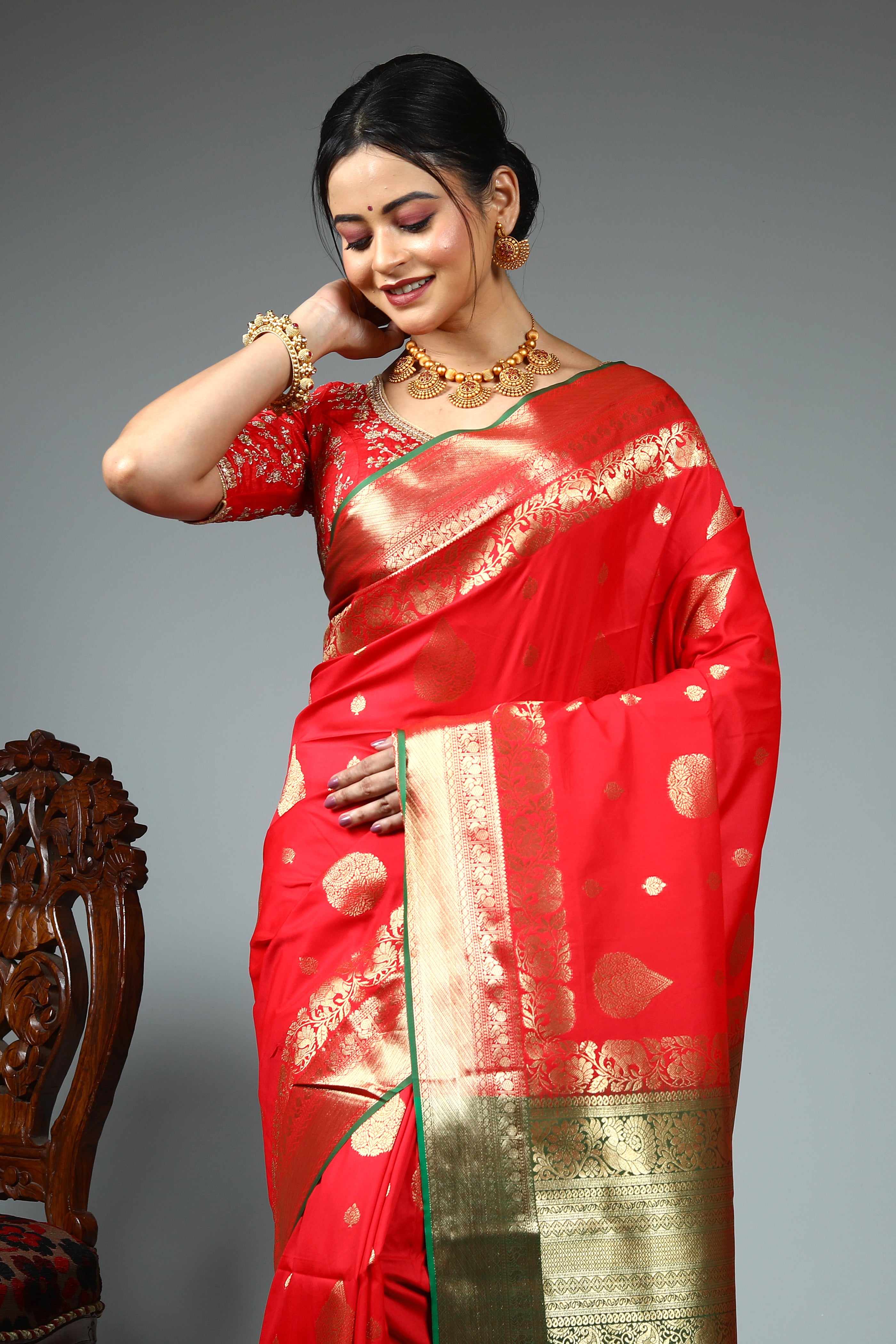 Pink Blended Silk Saree