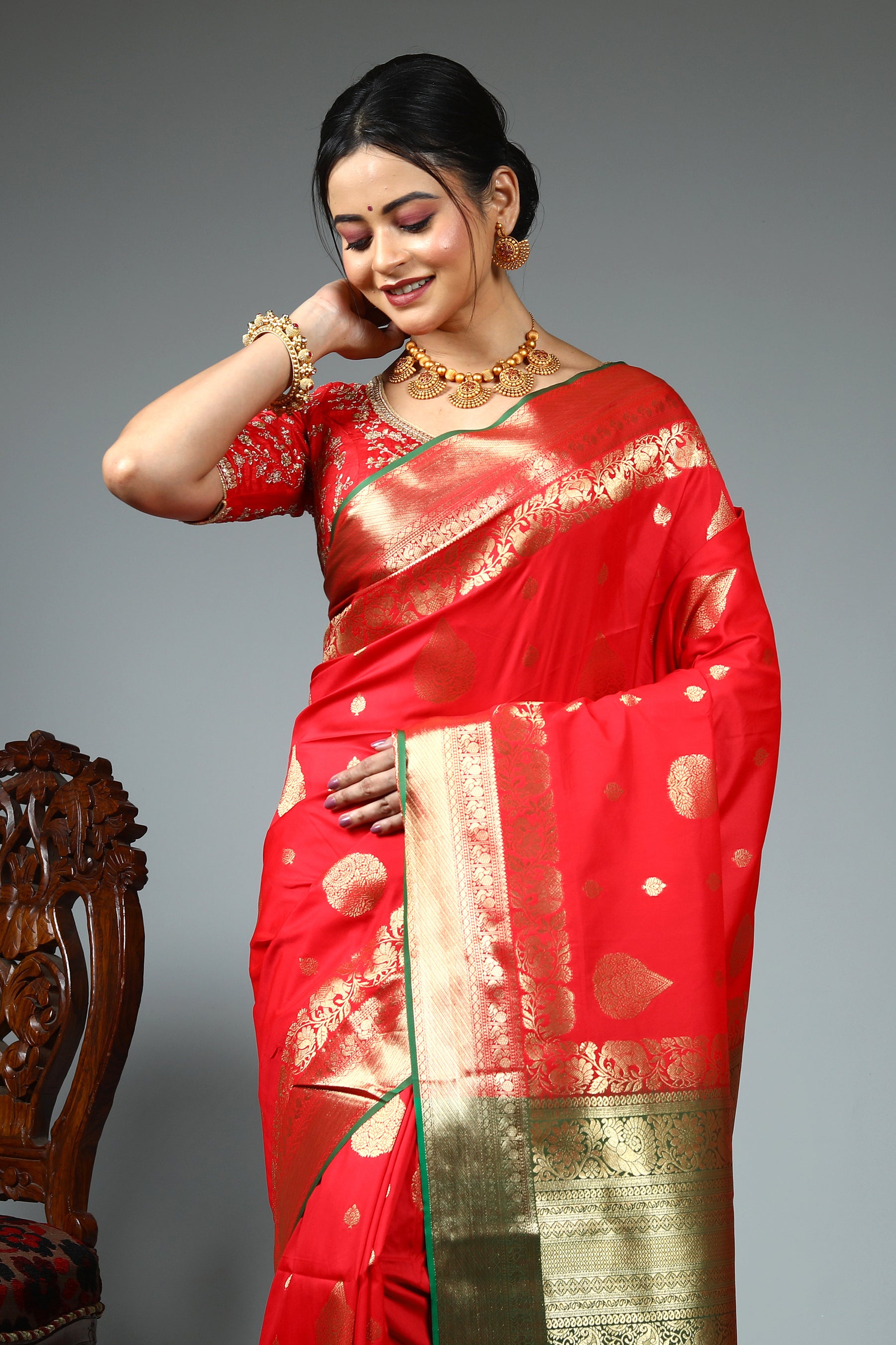 Pink Blended Silk Saree