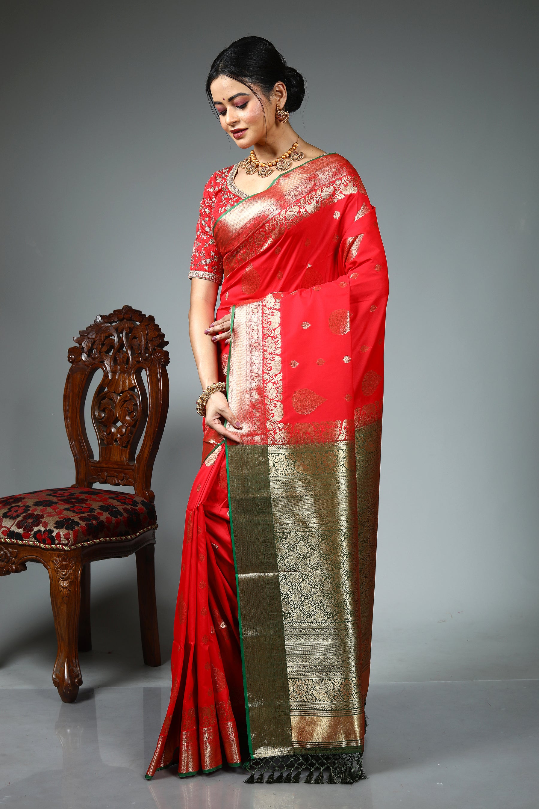 Pink Blended Silk Saree