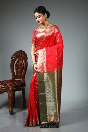 Pink Blended Silk Saree