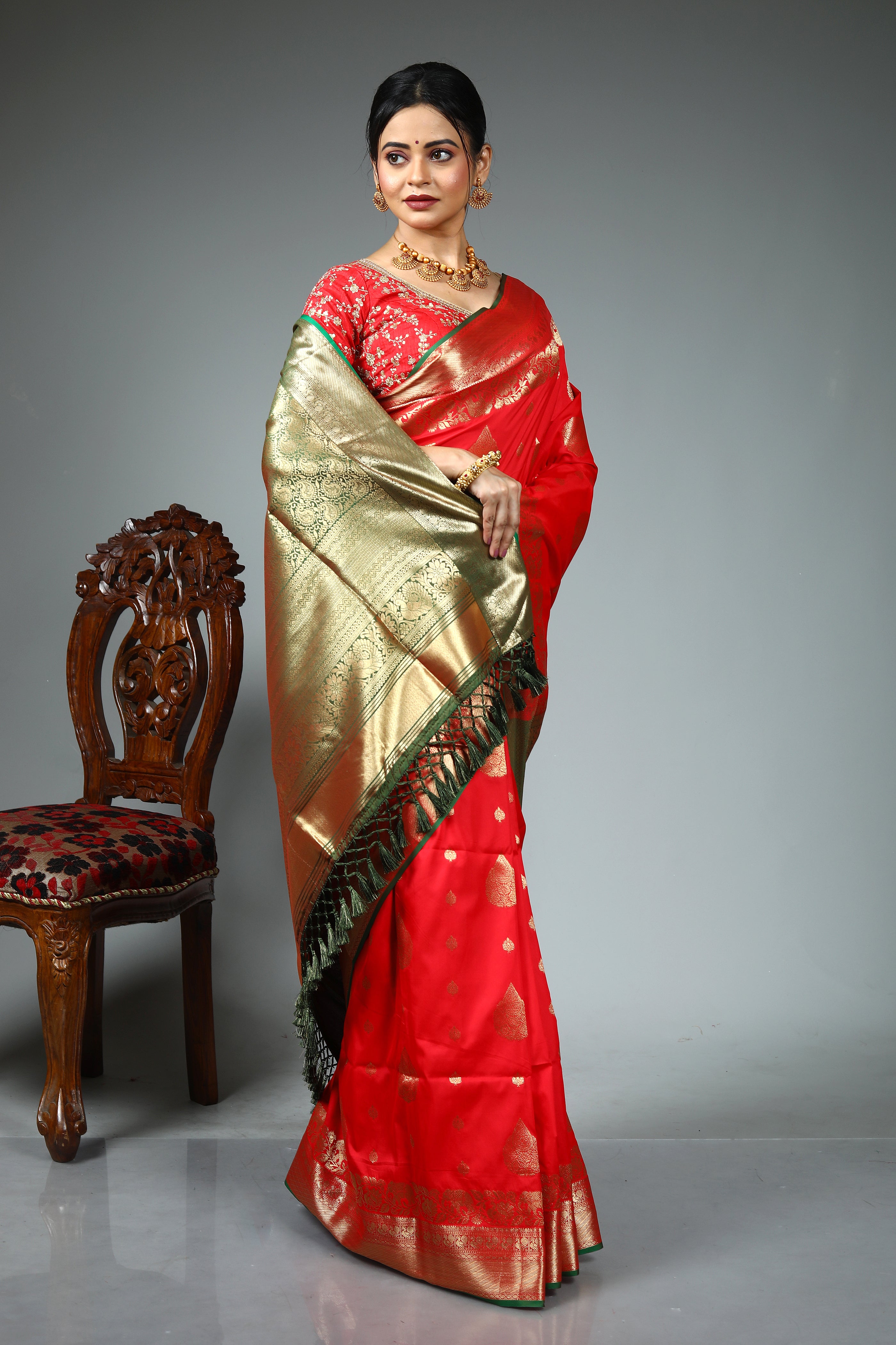 Pink Blended Silk Saree