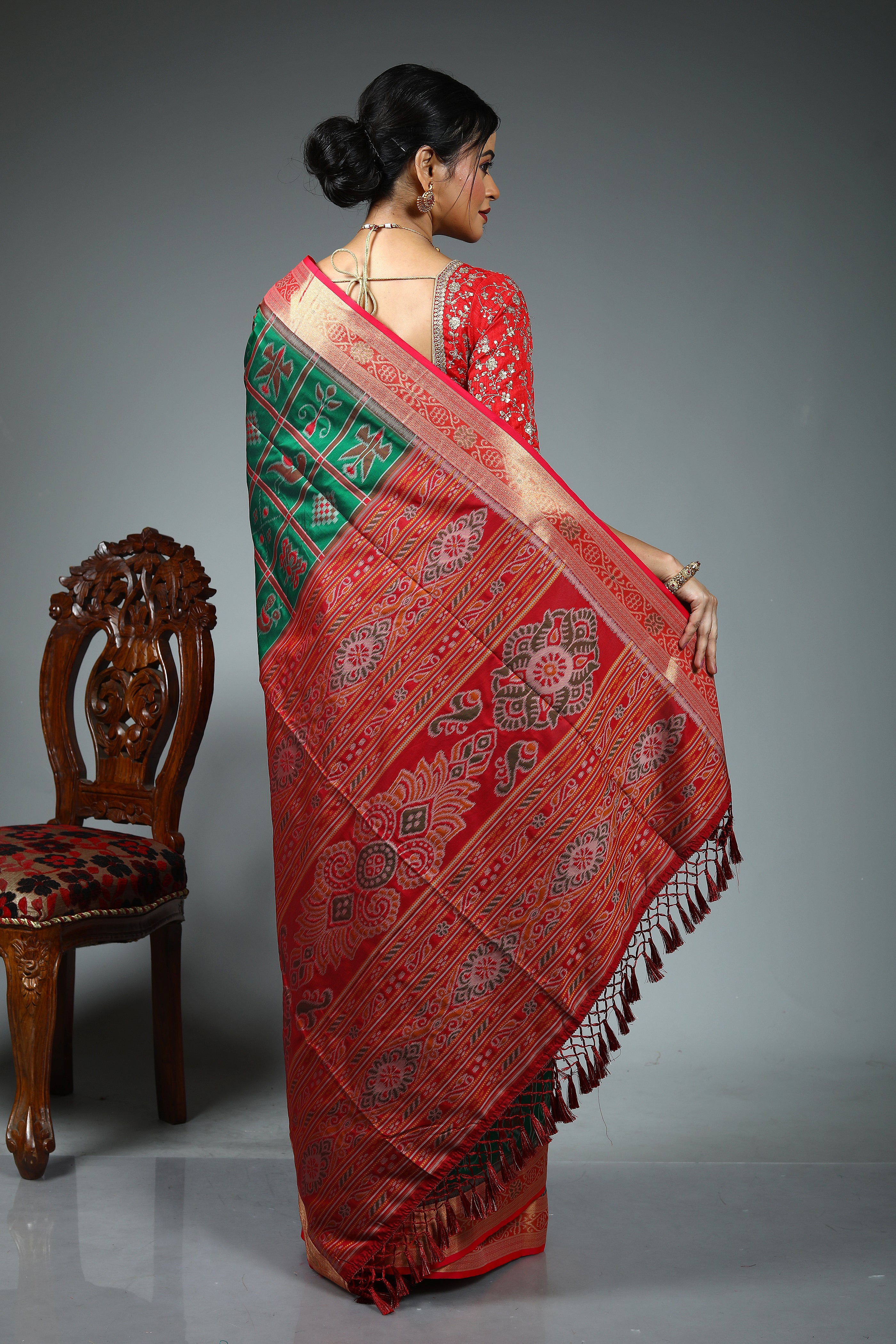 Green Blended Silk Saree