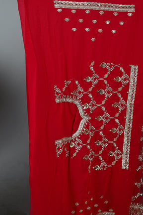 Deep Pink Blended Fancy Georgette Sare