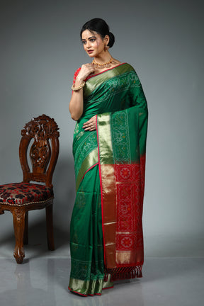 Green Blended Silk Saree
