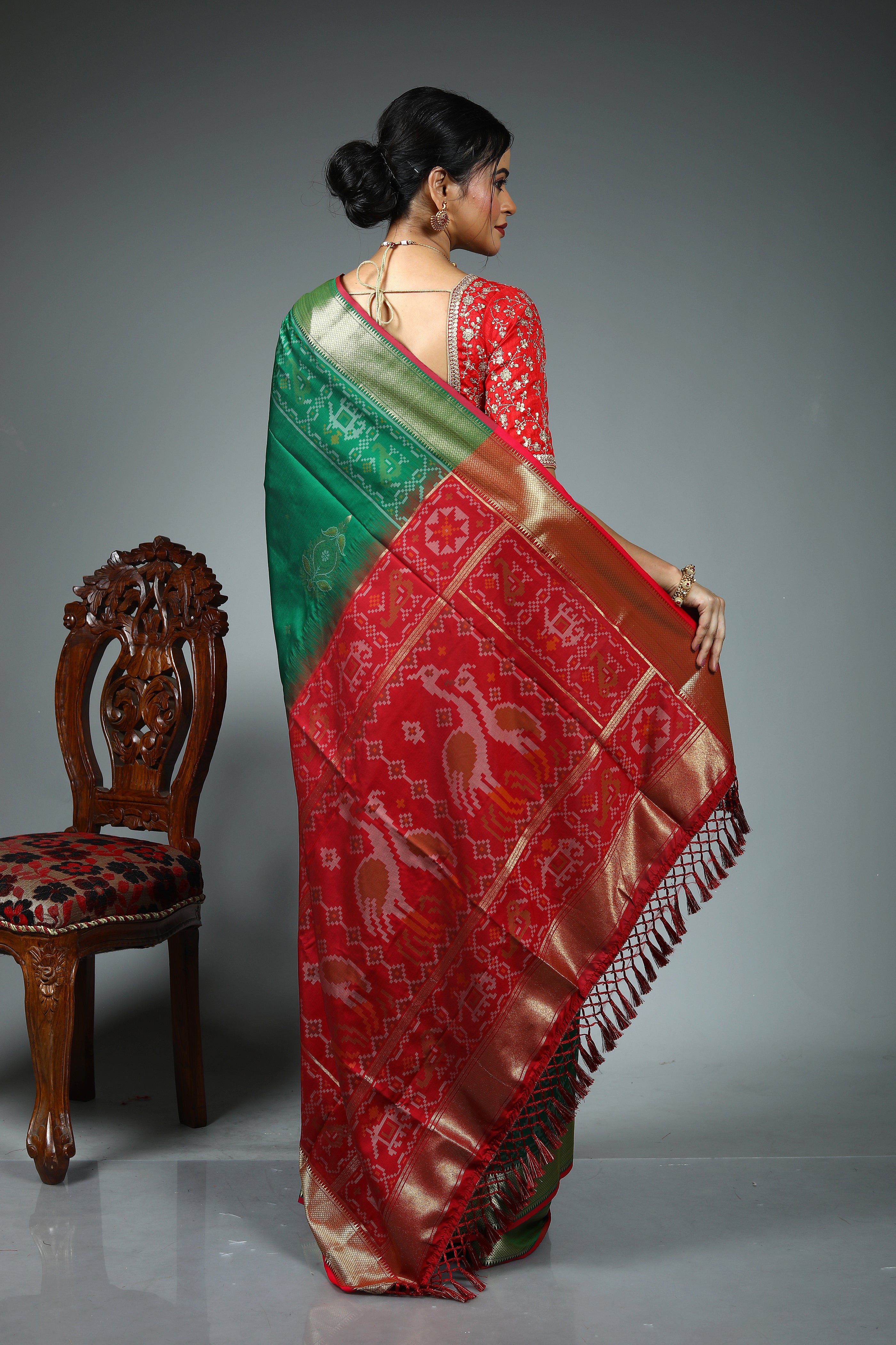 Green Blended Silk Saree