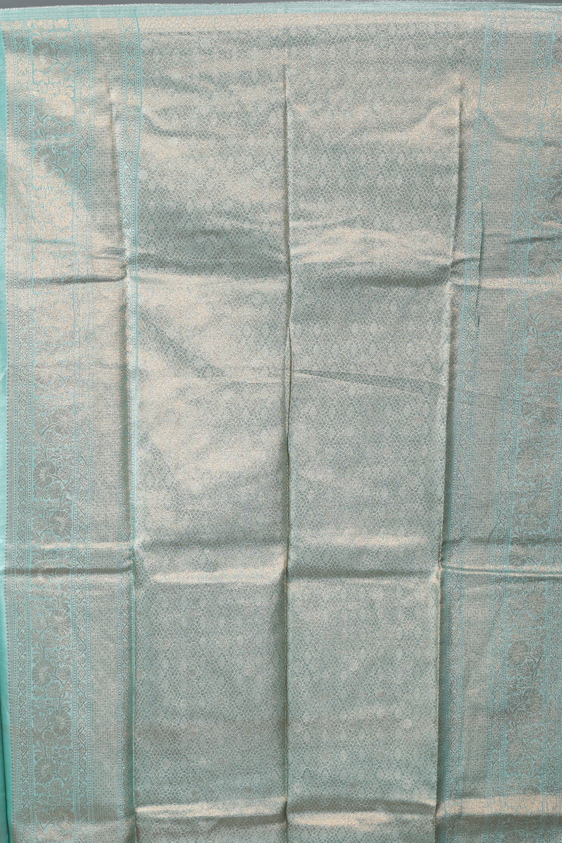 Sea Green Blended Tissue Kanjivaram Saree