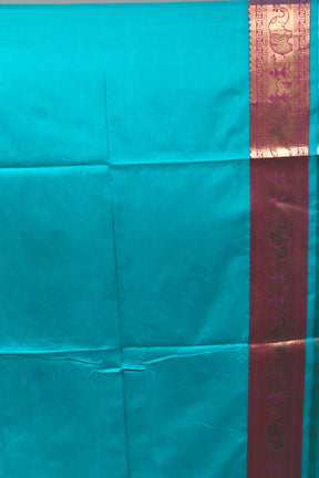 Sea Green Blended Katan Silk Saree